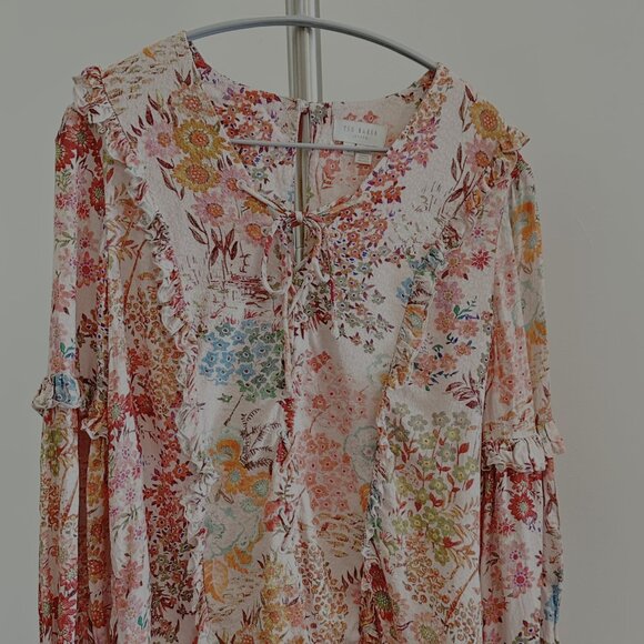 Ted Baker floral boho chic blouse, Ted Baker size 2 - Picture 3 of 9